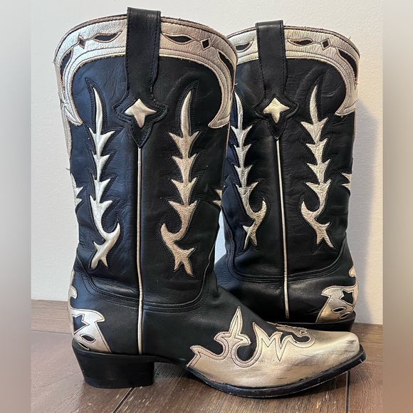 Idyllwind Showdown Black and Gold Leather Western Cowgirl Boots Womens size 9 - Picture 5 of 10